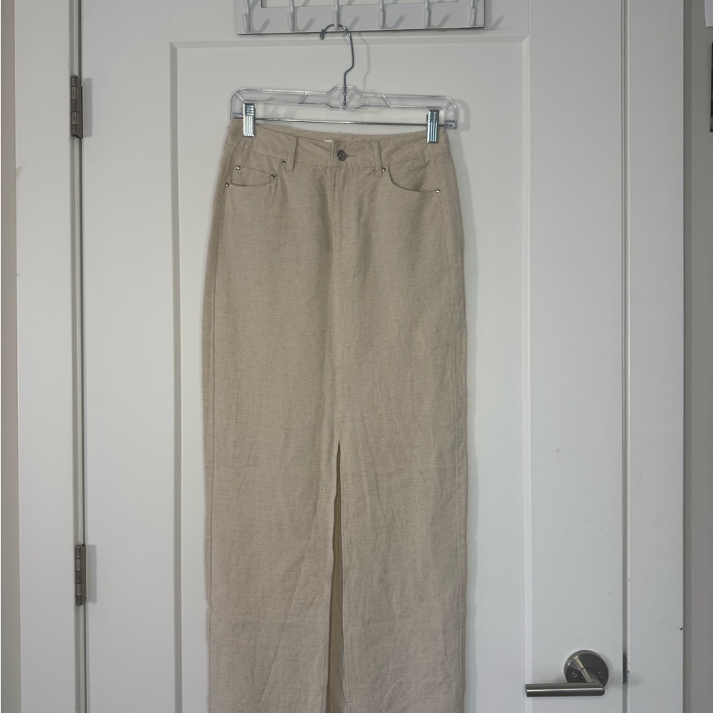 H&M Beige Flare & Wide Leg Skirt